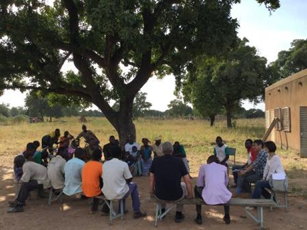 A meeting with a farmers’ group