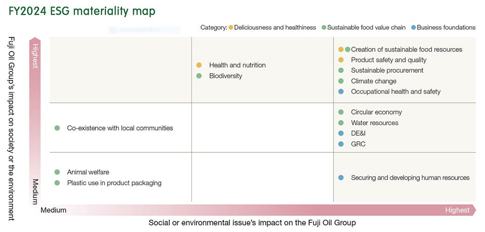 FY2024 ESG materiality map